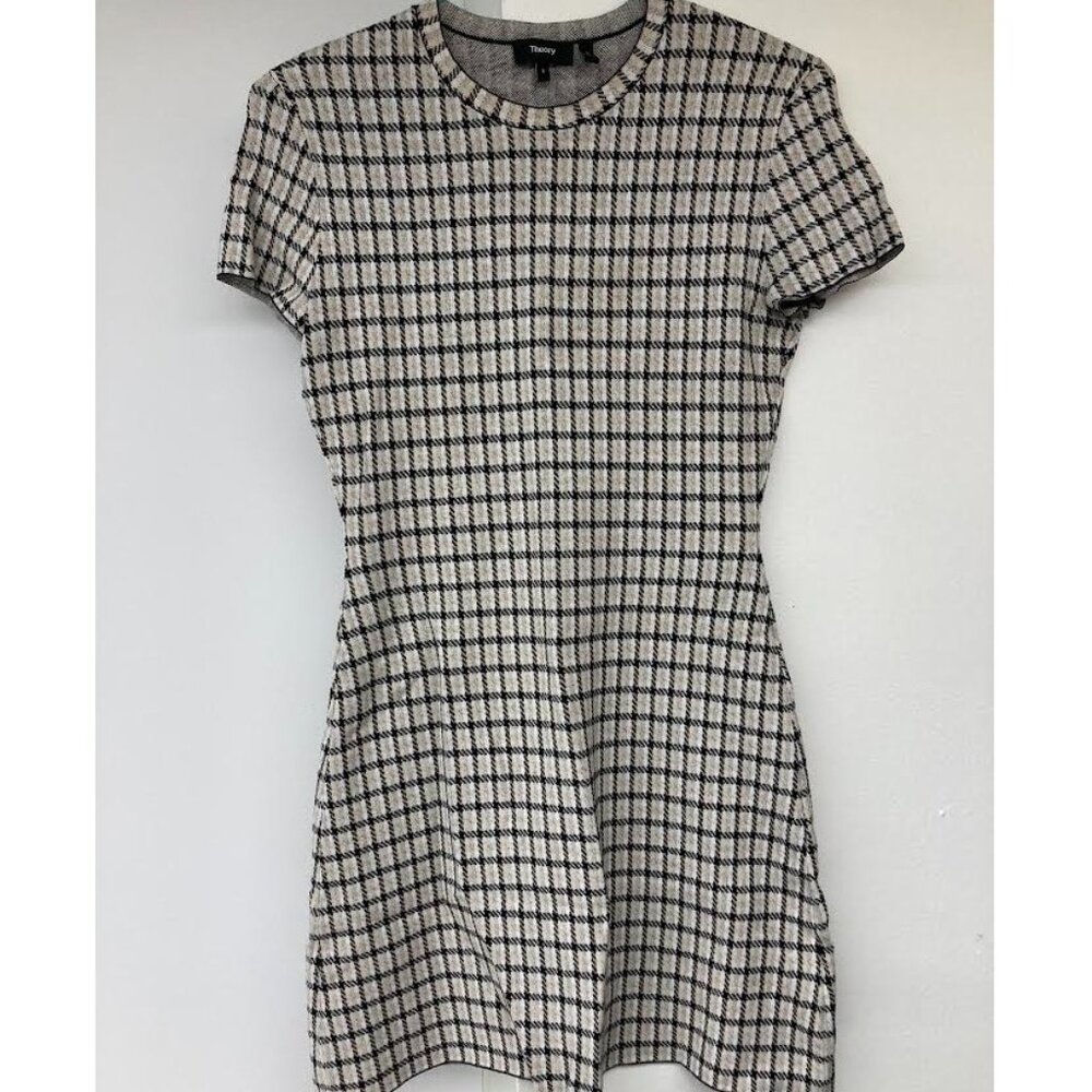 Theory Checkered Mini Dress
